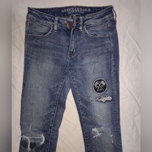 Am Eagle Hot Rod Patch Jeans